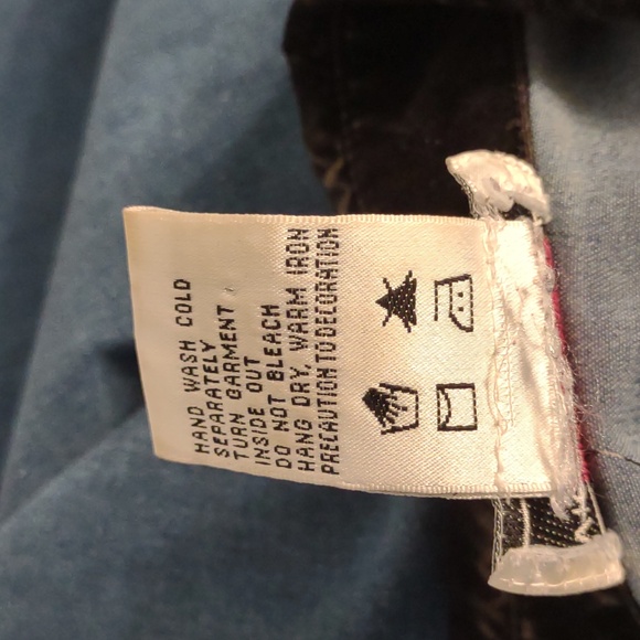 Vintage Victor Costa Women's Denim with Black Velvet Trim Beaded Jacket Small - Picture 9 of 16